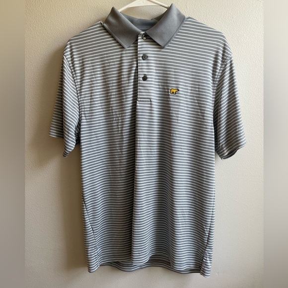 Jack Nicklaus Men’s Heathered Two Color Stripe Golf Polo - Picture 1 of 2